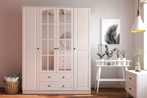 Dulap pentru haine, Hanah Home, Rb-012, Alb mat