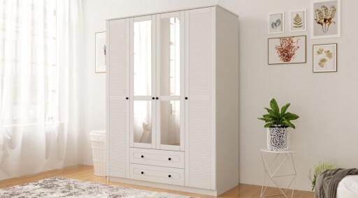 Dulap pentru haine, Hanah Home, Rb-063-02, Alb mat