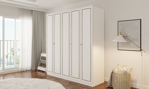 Dulap pentru haine, Hanah Home, Rb-094-02, Alb mat