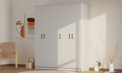 Dulap pentru haine, Hanah Home, Rb-185-04, Alb mat