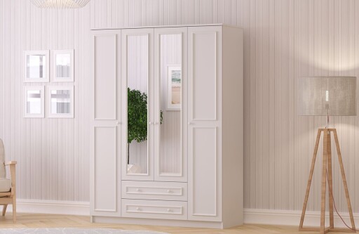 Dulap pentru haine, Hanah Home, Rb-186-02, Alb mat