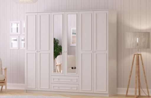 Dulap pentru haine, Hanah Home, Rb-186-04, Alb mat