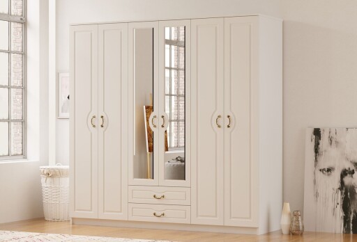 Dulap pentru haine, Hanah Home, Rb-178, Alb mat