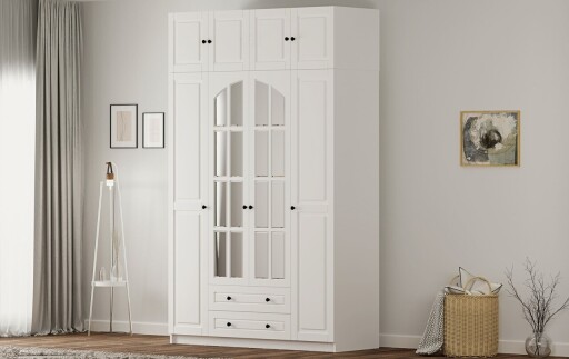 Dulap pentru haine, Hanah Home, Rb-185-11, Alb mat