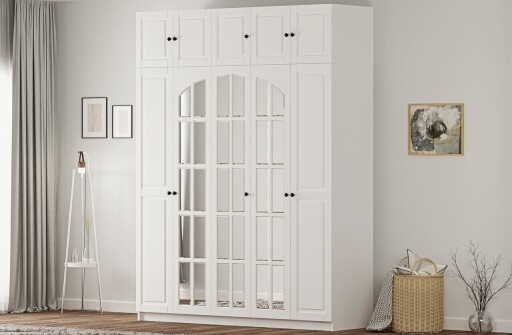 Dulap pentru haine, Hanah Home, Rb-185-13, Alb mat