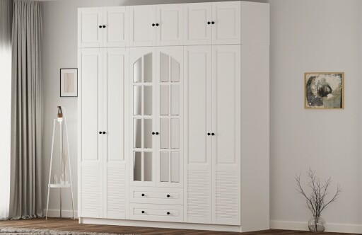 Dulap pentru haine, Hanah Home, Rb-185-20, Alb mat