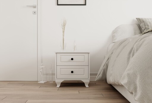 Noptiera, Hanah Home, Rb-058, Alb mat