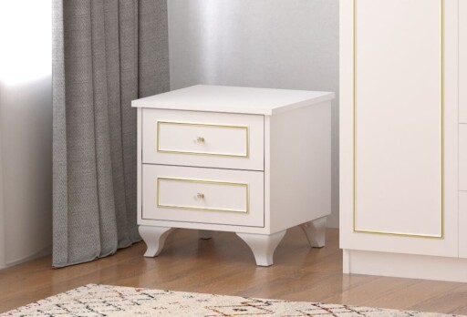 Noptiera, Hanah Home, Rb-090, Alb mat