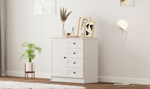 Dulap, Hanah Home, Rb-168-04-002, Alb mat