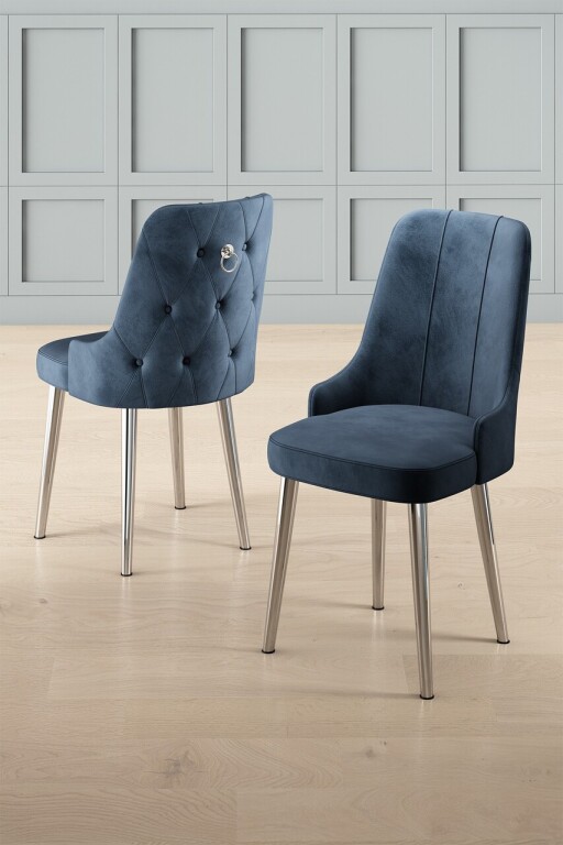 Set scaune 2 piese, Hanah Home, Newa, Antracit / Crom