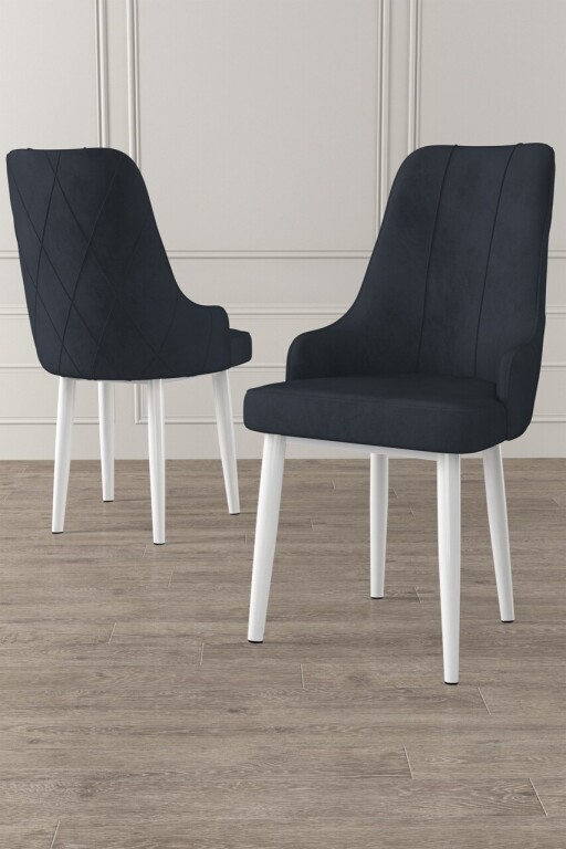 Set scaune 2 piese, Hanah Home, Trex, Antracit/Alb