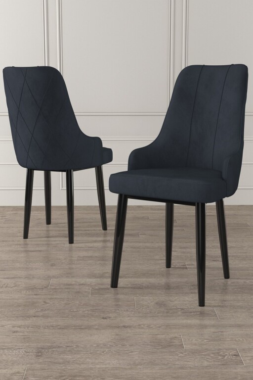 Set scaune 2 piese, Hanah Home, Trex, Antracit / Negru