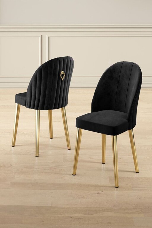 Set scaune 2 piese, Hanah Home, Mara, Negru