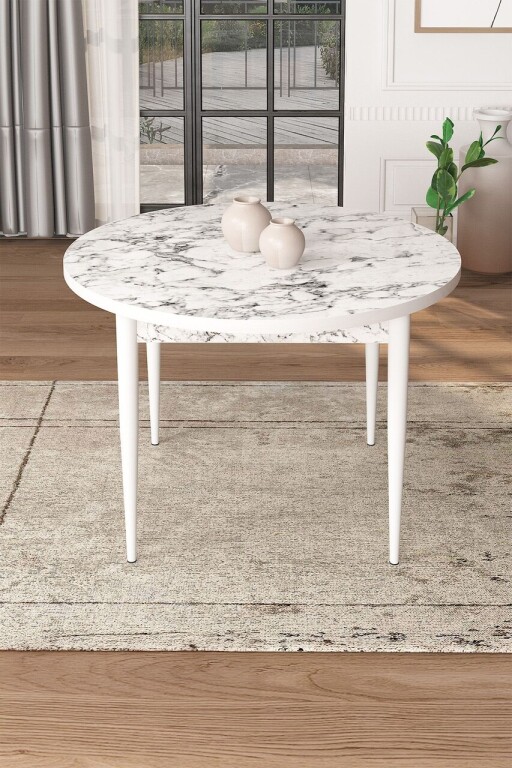 Masa, Hanah Home, Tor, Marmură albă / Alb