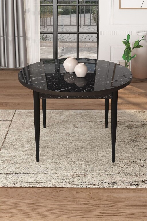 Masa, Hanah Home, Tor, Marmură neagră / Negru