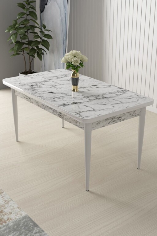 Masa, Hanah Home, Nil, Marmură albă / Alb