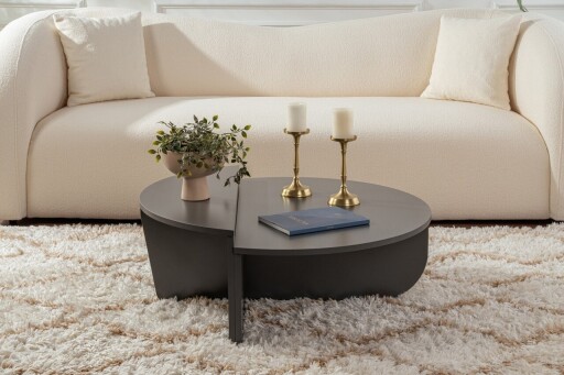 Masuta de cafea, Hanah Home, Orion, Antracit