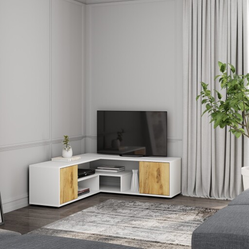 Comoda TV, Inarch, Rosa, PAL, Alb / Stejar