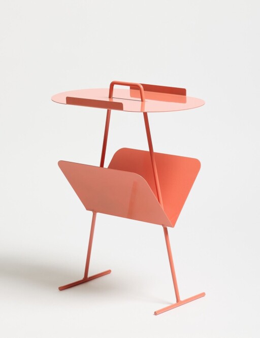 Masuta, Coatify, Goddy, 44x54x22 cm, Cadru: 100% METAL (Grosime: 2 mm), Roz somon