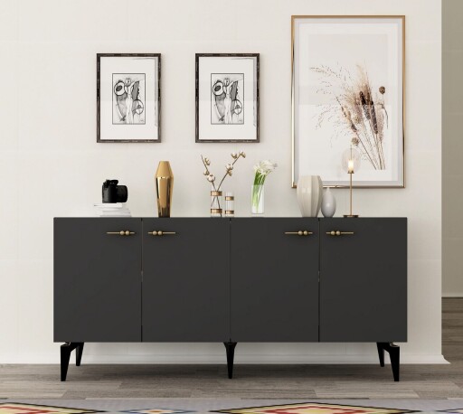 Consola, Olivia, Rüya, 150x79x40 cm, PAL , Antracit