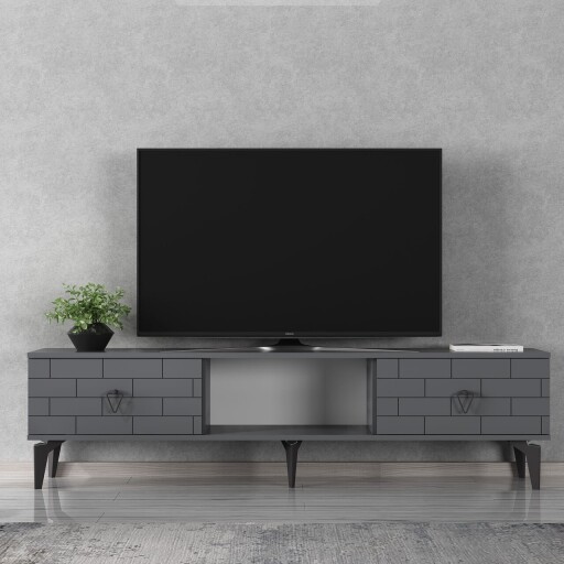 Comoda TV, Olivia, Varna, 150x44 cm, PAL, Antracit