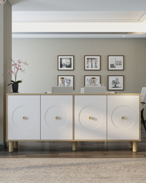 Consola, Olivia, Deren KX180 Bohem, 180x78 cm, PAL , Stejar Safir / Alb