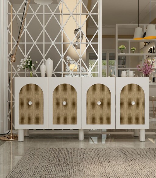 Consola, Chalmette, Notre KB150 Bohem, 150x75x35 cm, PAL , Stejar Safir / Hazeran