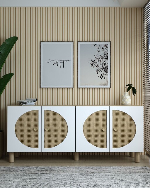 Consola, Chalmette, Inci KB150 Bohem, 150x75x35 cm, PAL , Stejar Safir / Hazeran