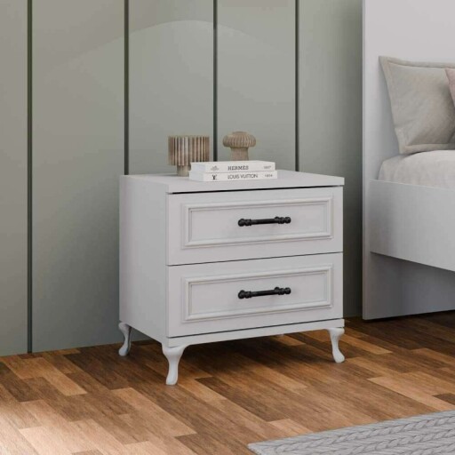 Noptiera, Adore, Kmd-1002-Dd-1, 51x53x40 cm, PAL, Alb