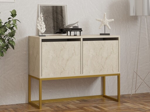 Consola, Asse Home, Zermat, 90x70x34 cm, PAL, Travertin