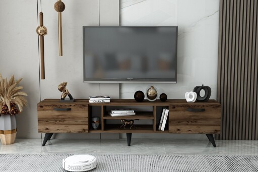 Comoda TV, Coraline, Rudy Sub, 180x41 cm, PAL, Maro