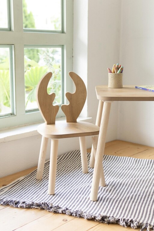 Scaun pentru copii, Bambini, Deer Chair, 30x30x25 cm, MDF , Maro