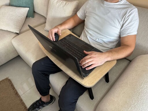 Masuta laptop, Alfa Design, Milton, 60x24x34 cm, MDF , Maro