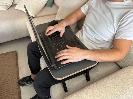 Masuta laptop, Alfa Design, Milton, 60x24x34 cm, MDF , Antracit