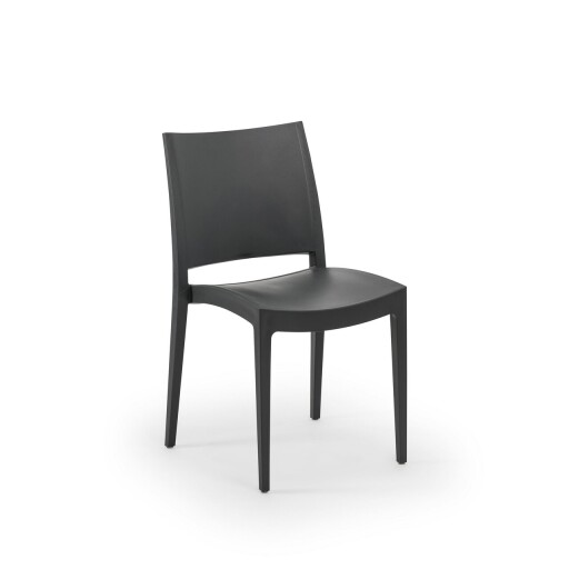 Set scaune 4 piese, Tilia, Specto, Polipropilena, Antracit