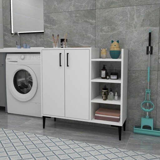 Dulap multifunctional, Arnetti, Leskar, 90x90 cm, PAL, Alb