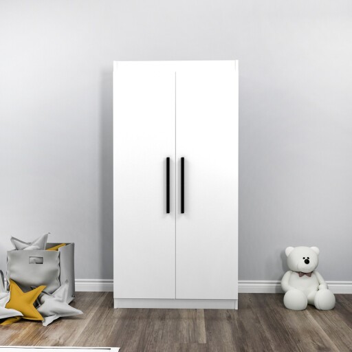 Dulap pentru haine, Arnetti, Akser, 90x180x45 cm, PAL, Alb