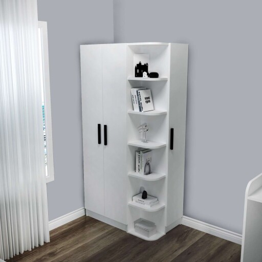 Dulap pentru haine, Arnetti, Luses, 90x181 cm, PAL, Alb