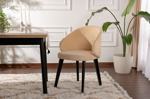 Set scaune 2 piese, Wayland, Bentley, Lemn, Bej/Negru