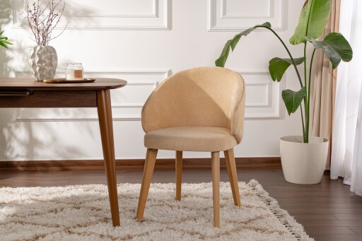 Set scaune 2 piese, Wayland, Bentley, Lemn, Bej / Stejar deschis