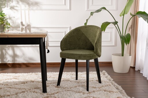 Set scaune 2 piese, Wayland, Bentley, Lemn, Verde/Negru