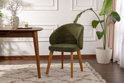 Set scaune 2 piese, Wayland, Bentley, Lemn, Verde / Stejar închis