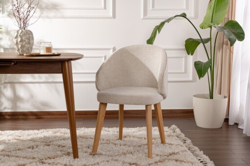 Set scaune 2 piese, Wayland, Bentley, Lemn, Alb / Stejar deschis