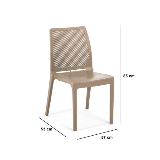 Scaun, Okko, Icon, 57x85x53 cm, Polipropilena, Maro inchis