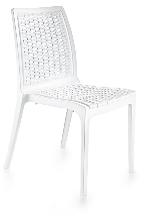 Scaun, Okko, Rattan, 57x85x46 cm, Polipropilena, Alb