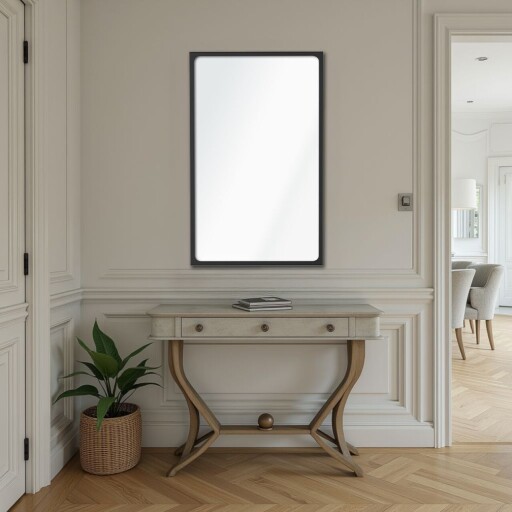 Oglinda decorativa, Lumisfera, Dune 30 x 50, 30x50 cm, MDF, Negru