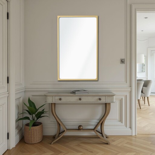 Oglinda decorativa, Lumisfera, Dune 30 x 50, 30x50 cm, MDF, Auriu