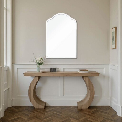 Oglinda decorativa, Lumisfera, King 47 x 70, 47x70 cm, MDF, Alb