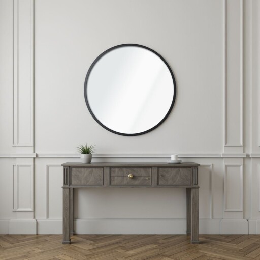 Oglinda decorativa, Lumisfera, Ocean 40, MDF, Negru