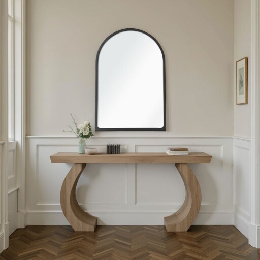 Oglinda decorativa, Lumisfera, Opal 47 x 70, 47x70 cm, MDF, Negru